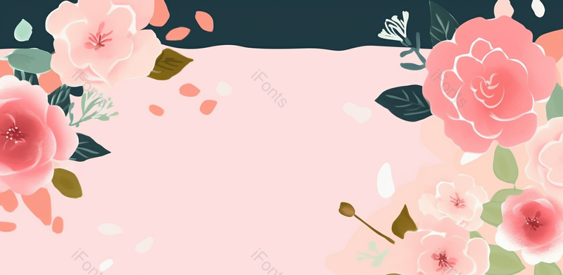 粉色系花瓣花团锦簇手绘背景图,插画/手绘图,插画/手绘图库,插画/手绘图下载,插画/手绘